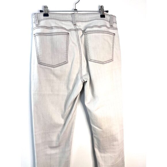 Eileen Fisher Light Gray Mid Rise Skinny Jeans Denim-Organic Cotton Size 6 - Picture 8 of 8